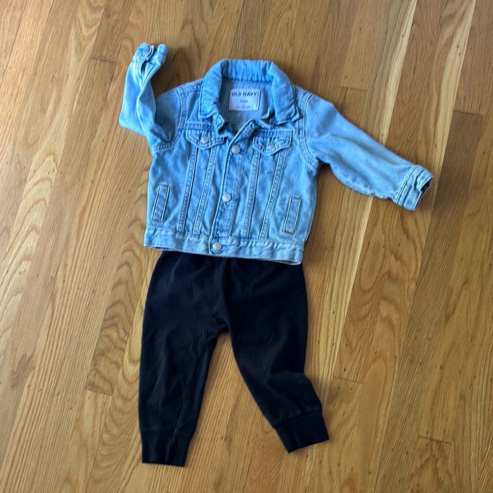 Old Navy Blue Jean Jacket Classic Cropped Style